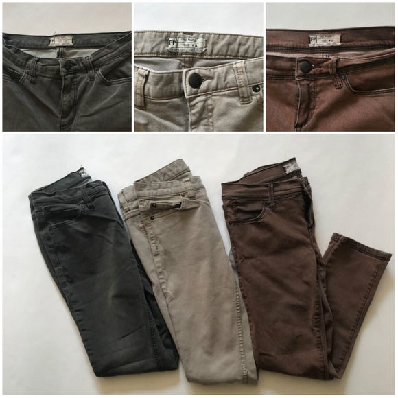 Free People 3 Pair Lot Skinny Jeans Distressed 26 - Picture 1 of 7